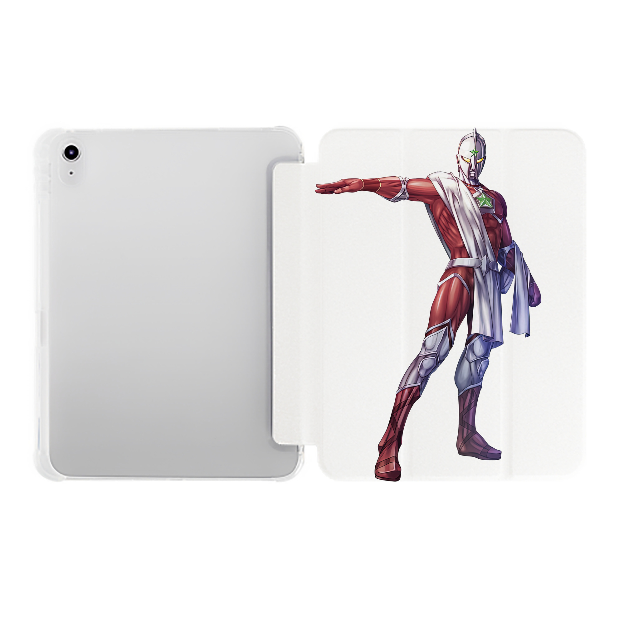 （画像用） ウルトラマン Ultraman IPad ケース ペン収納付き 三つ折りスタンド PUレザー×シリコン 対応機種9.5/10.5/10.9インチ